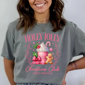 Women's Holly Jolly Christmas Club Shirt 5-7 day tat