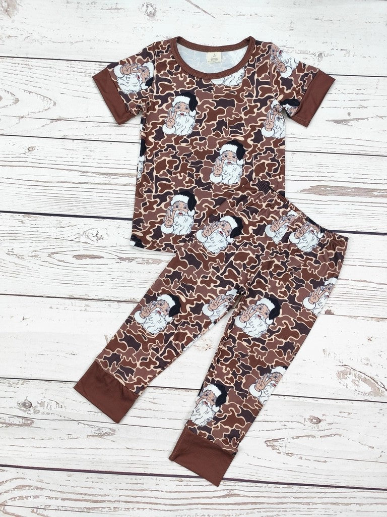 Boy's Santa  Pajamas 2-3 week tat