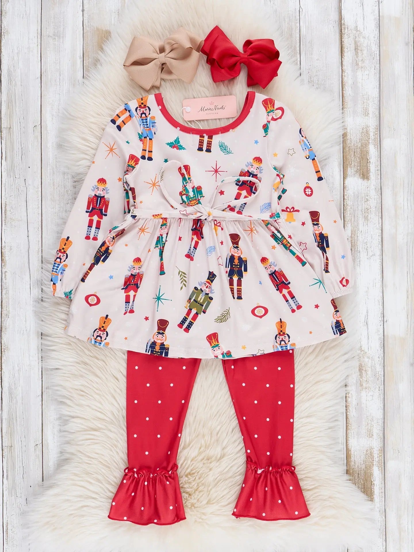 Girl's Red Dot Nutcracker Outfit  1-2 week tat