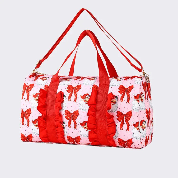 Santa Bow Duffle  2-3 week tat