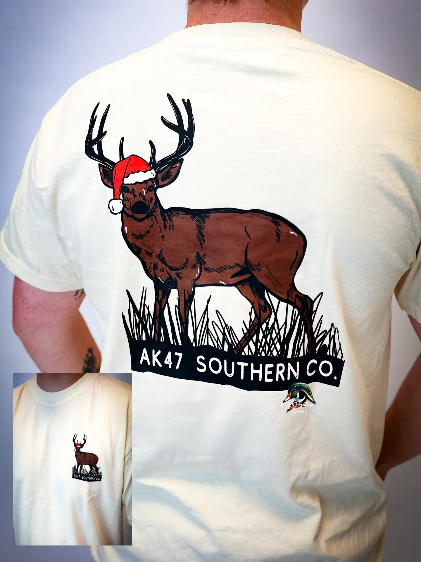 Men's Santa Deer Shirt 6-8 week tat