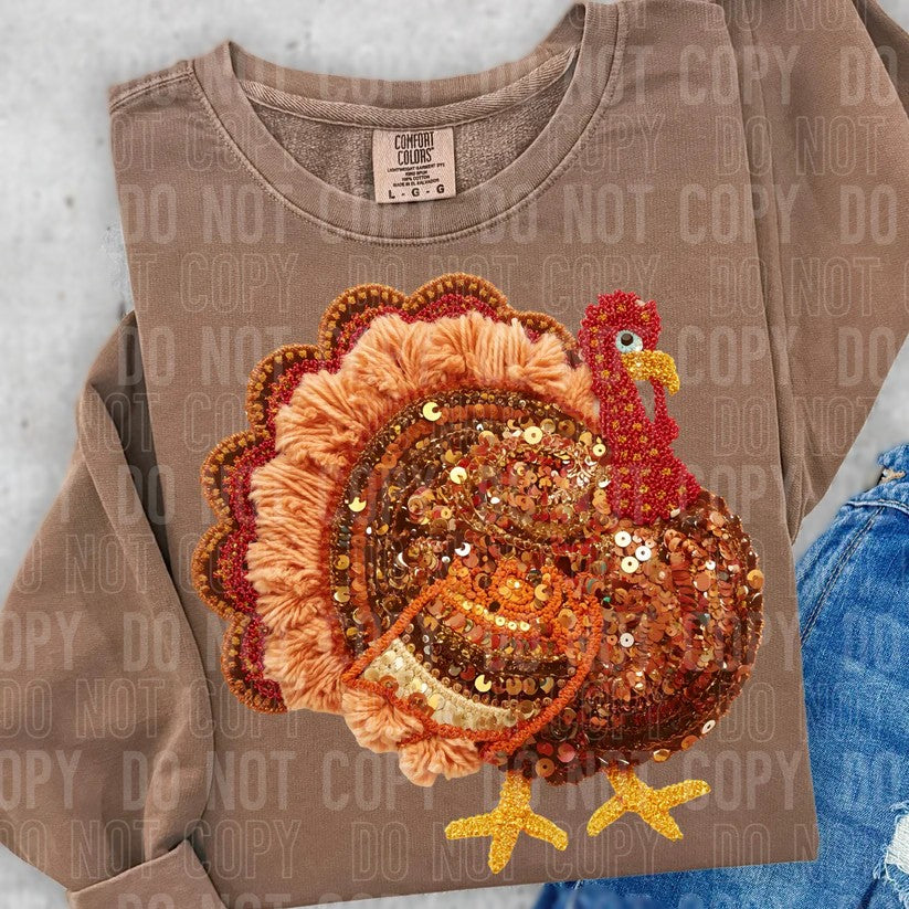 Women Sequin Turkey Shirt 5-7 day tat
