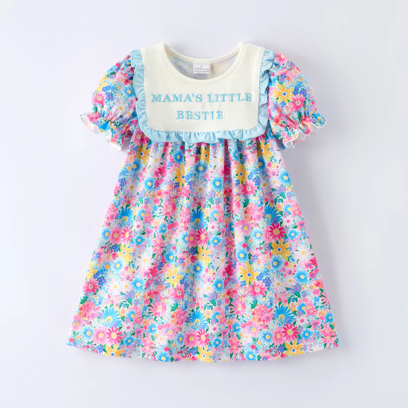 Girl's "Mama's Little Bestie" Dress 1-2 week tat