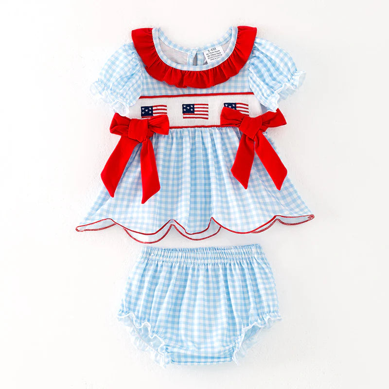 Girl's Patriotic Outfit 2-3 week tat