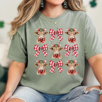 Women's Cow and Bows Shirt 5-7 days tat