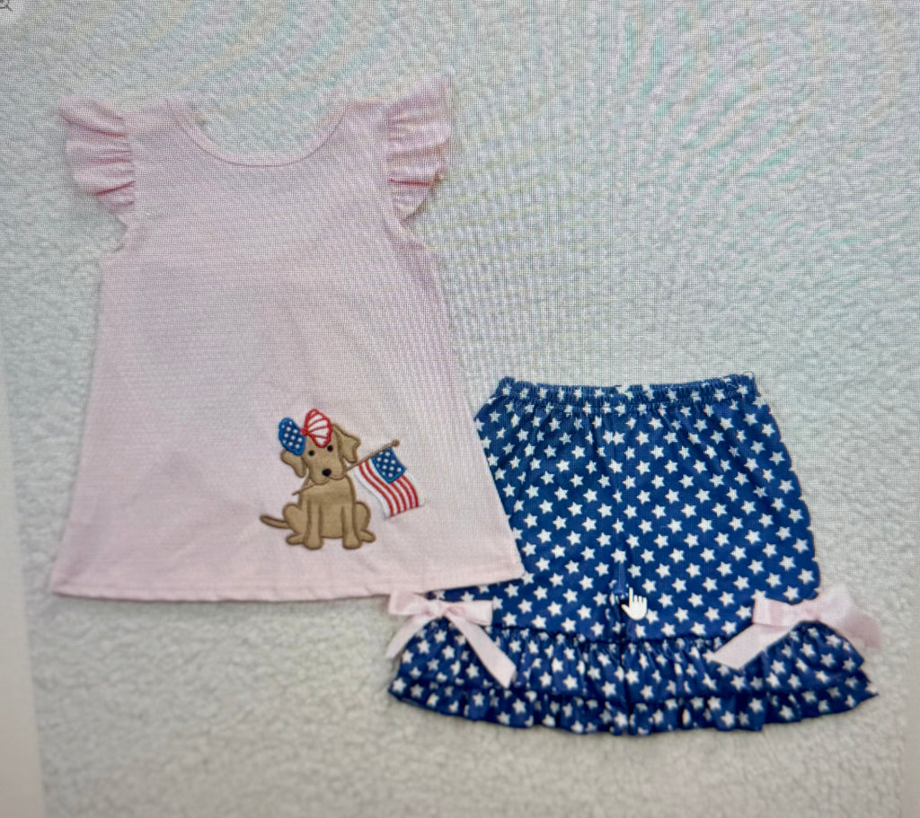 Boy's & Girl's patriotic Outfit 1-2 week tat