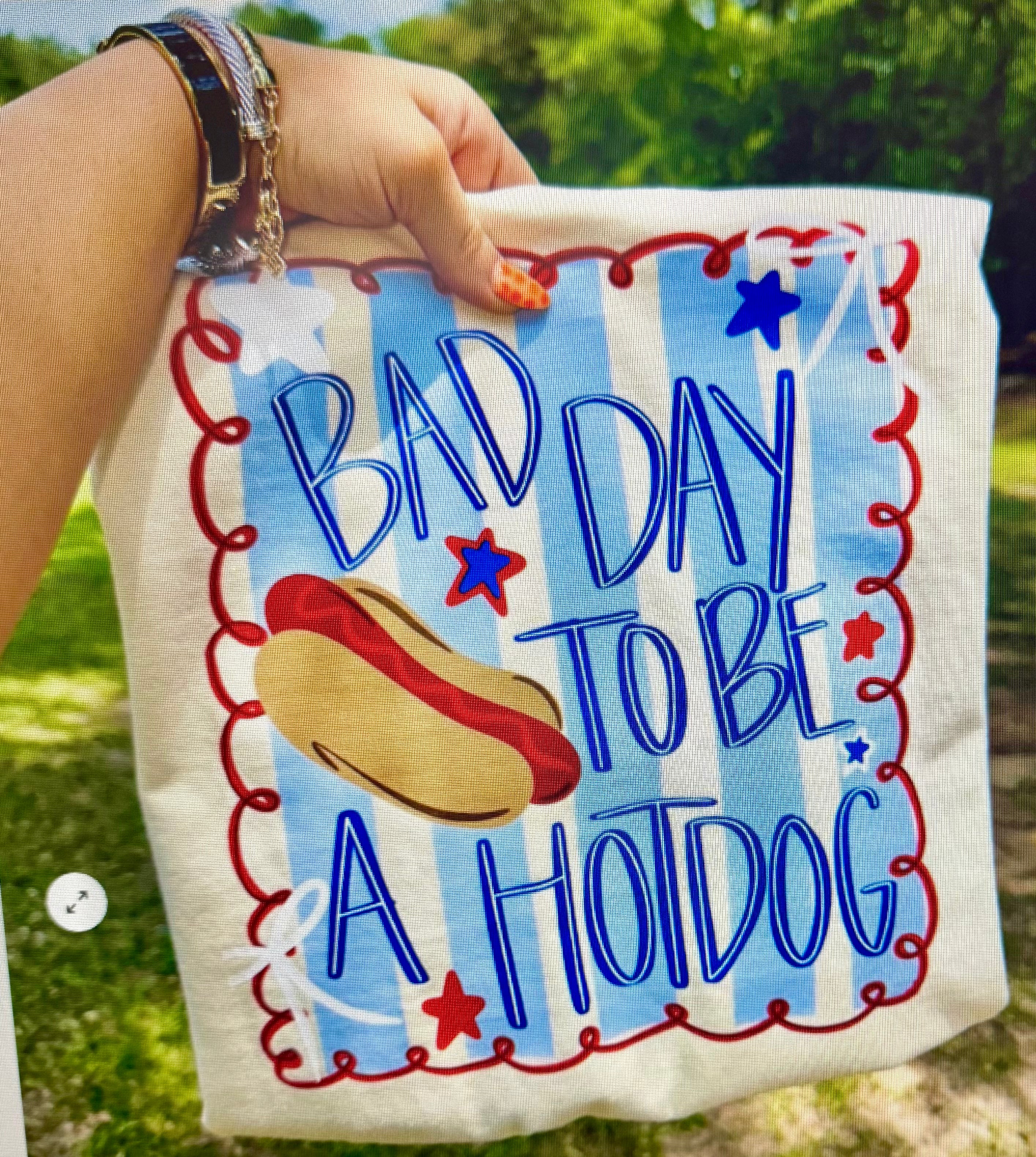 Hot Dog Patriotic Shirt 1 week tat
