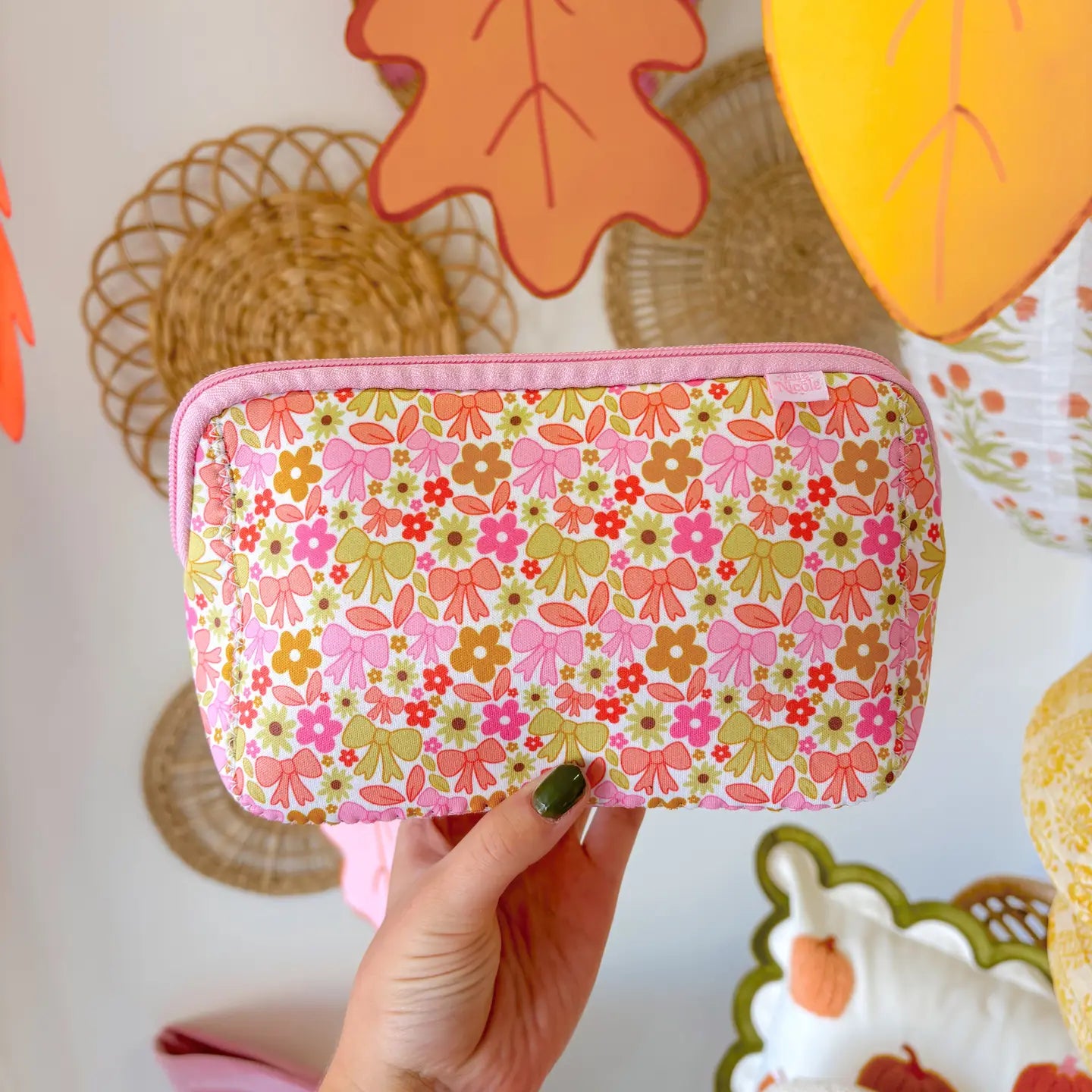 Floral Zipper Pouch 1-2 week tat
