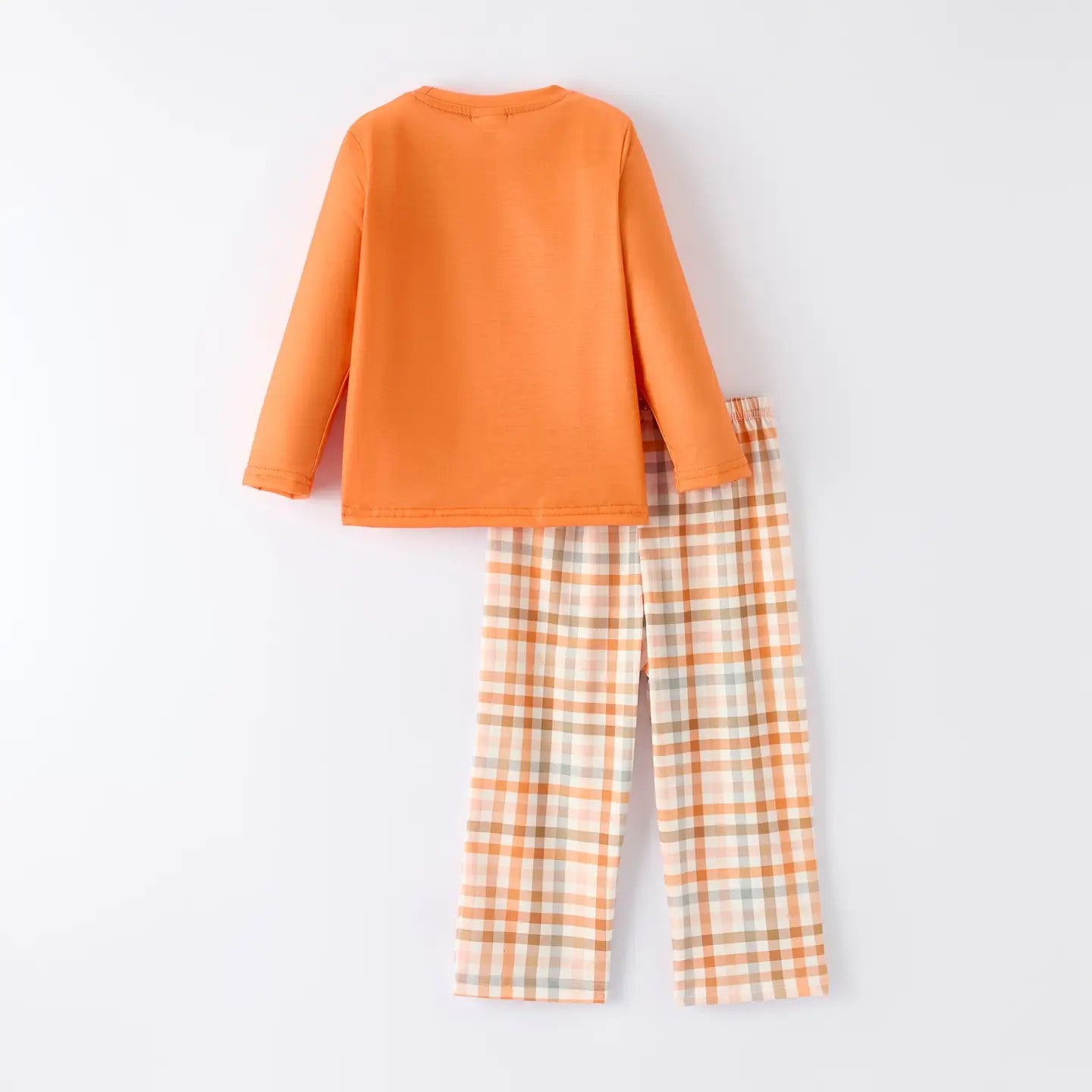 Boy Orange Smock Thanksgiving Outfit 3-4 week tat