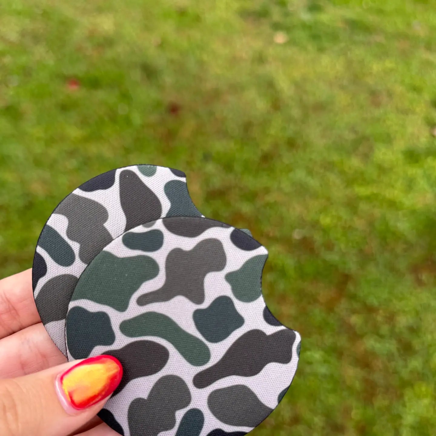 Camo Car Coasters 2-3 week tat