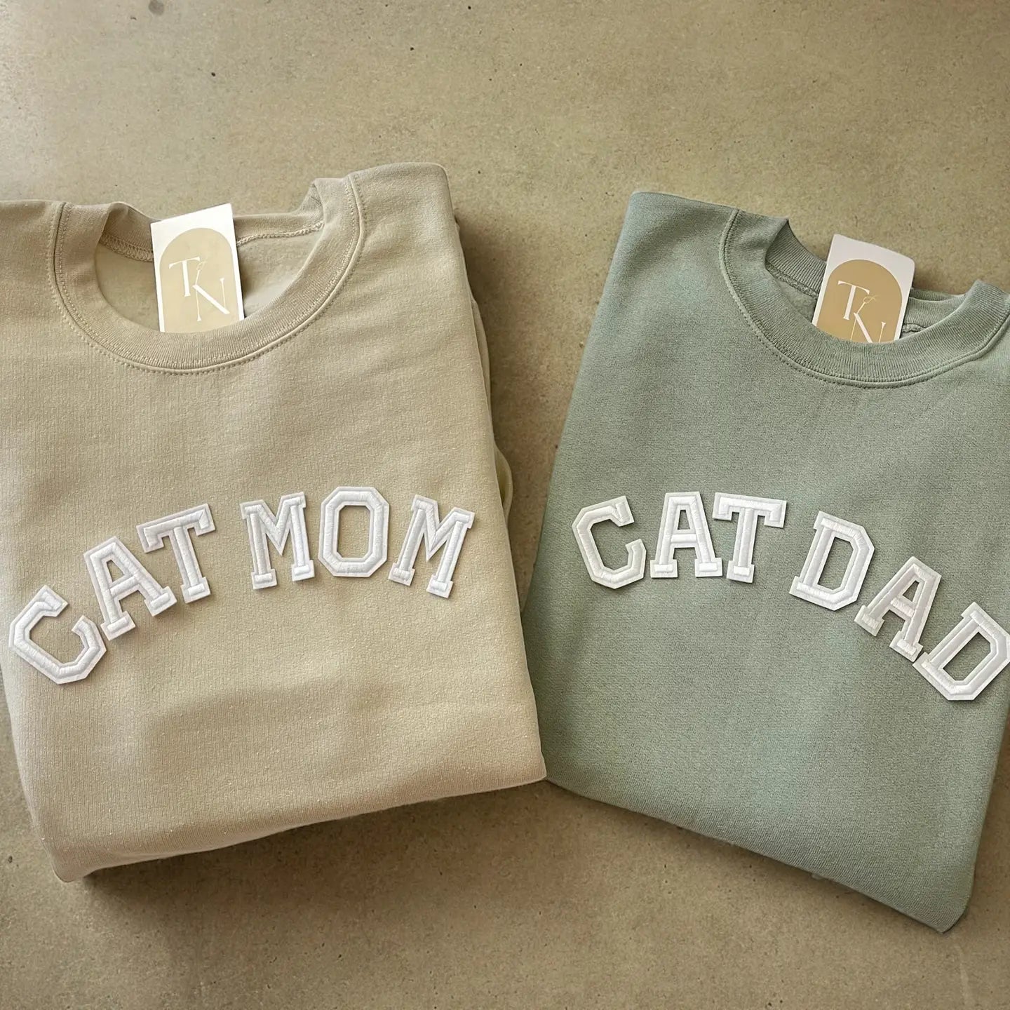 Cat Mom or Dad Sweatshirt 2-3 week tat Please Choose Color in Personalization Box