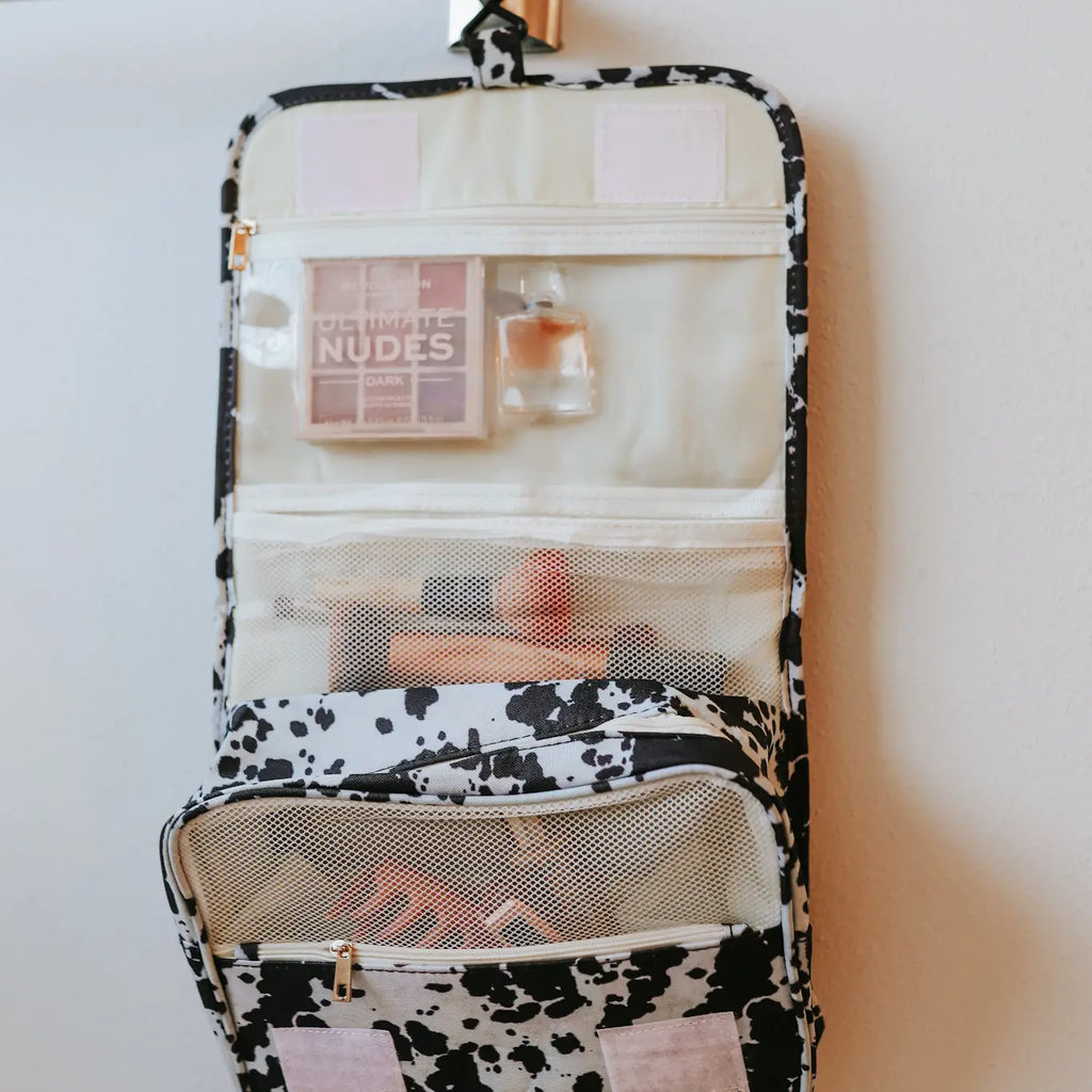 Cowhide Cosmetic Hanging Pouch 1-2 week tat