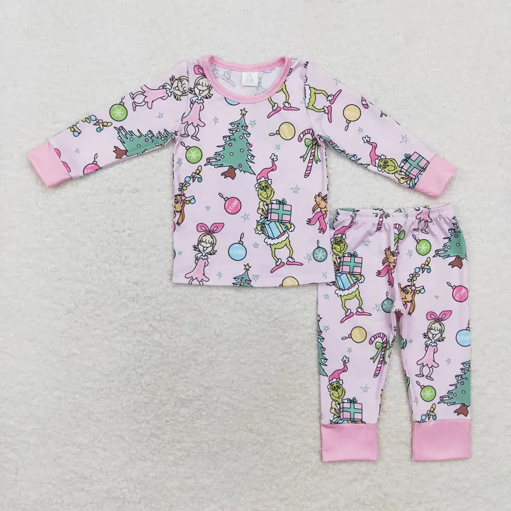 Girl's Grinch Pajamas 2-3 week tat