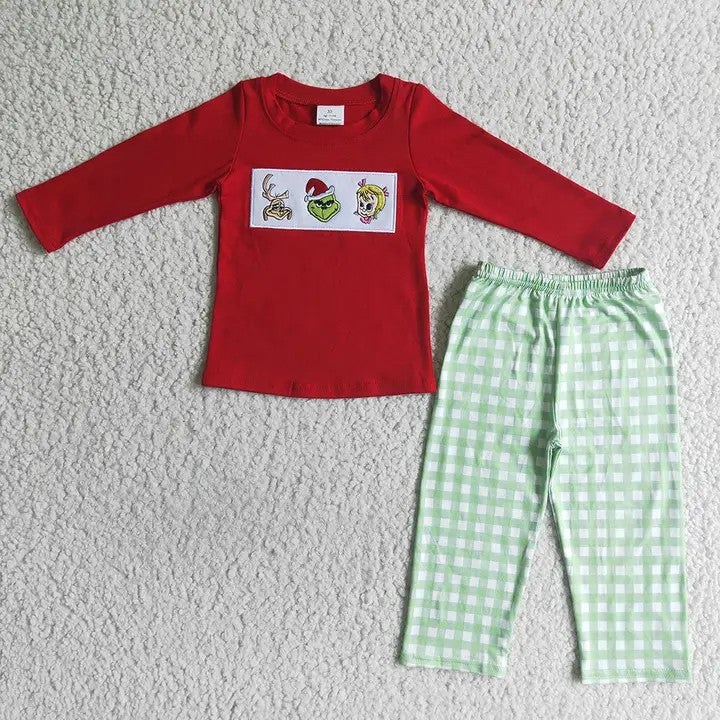 Grinch Children Smock Outfits 2-3 week tat PLEASE PUT IN CUSTOM GIRL SET OR DRESS