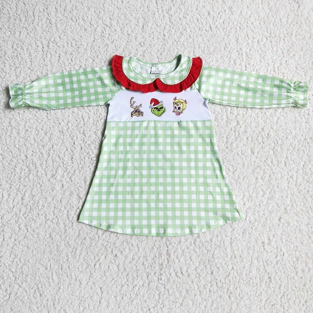 Grinch Children Smock Outfits 2-3 week tat PLEASE PUT IN CUSTOM GIRL SET OR DRESS