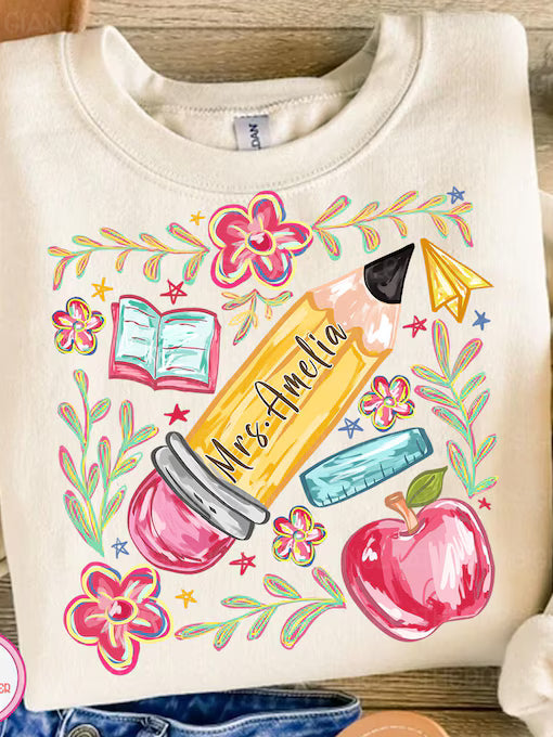 Personalized Women's Teacher Shirt 3-5 day tat