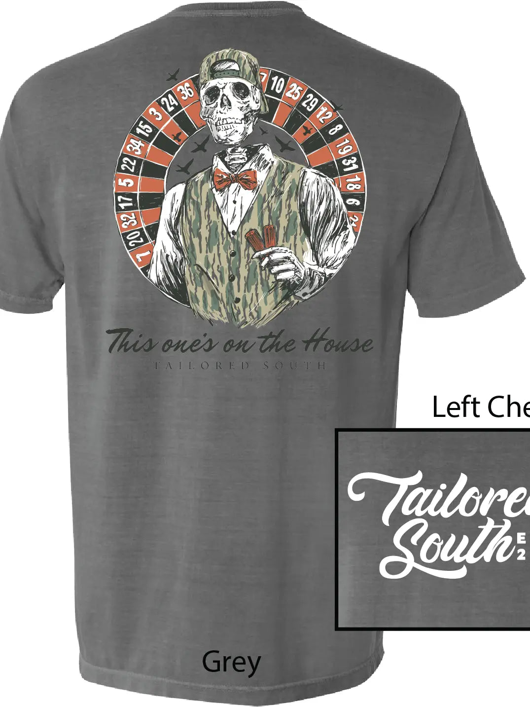 Skeleton Poker Men's Shirt 3-4 week tat