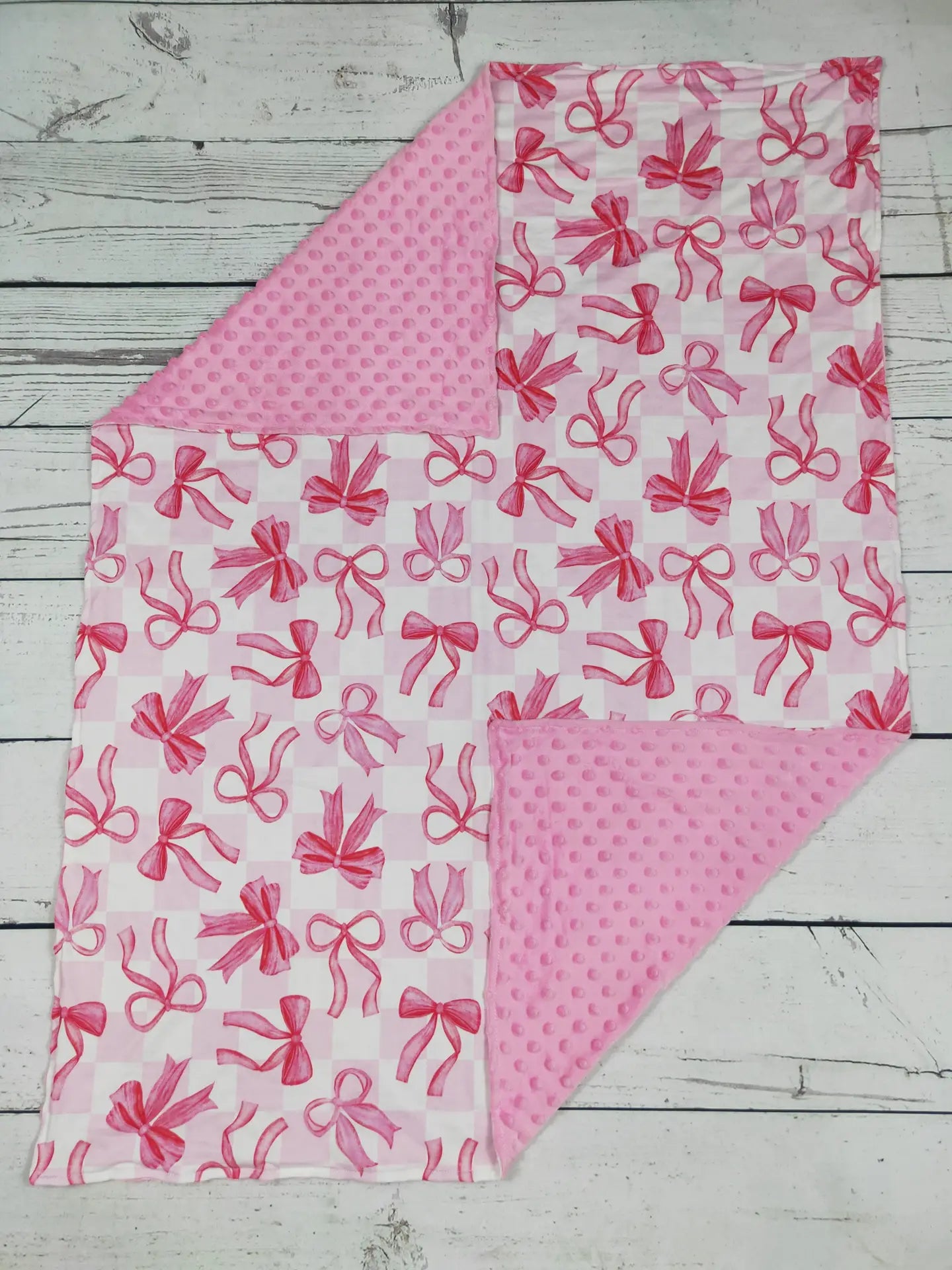 Pink Bow Blanket 1-2 week tat