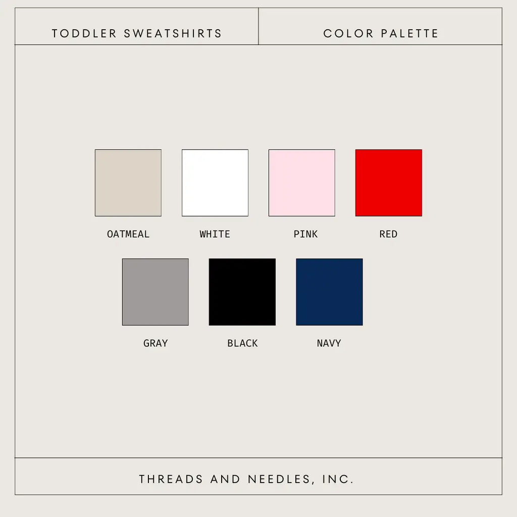 Custom Toddler Crewneck 2-3 week tat (please choose color in personalization box)